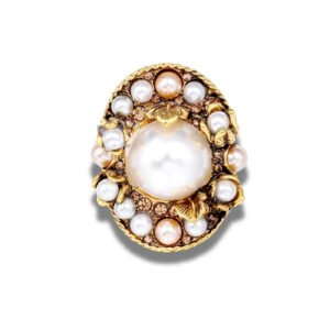 Broche Ancienne Soleil Mystique fond blanc