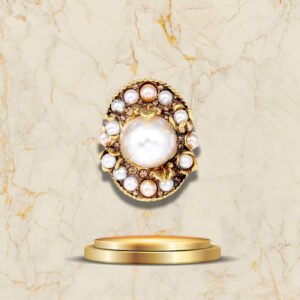 Broche Ancienne Soleil Mystique marbre