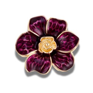 Broche Fleur Coquelicot Hypnotik Red fond blanc
