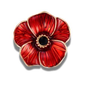 Broche Fleur Coquelicot Passion Subtile fond blanc