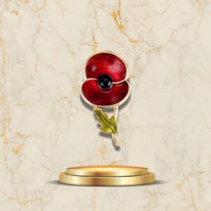 Broche Fleur Coquelicot Duo De Pétales - design floral coloré