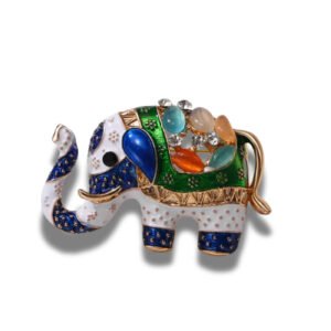 Broche Éléphant Magic Circus fond blanc