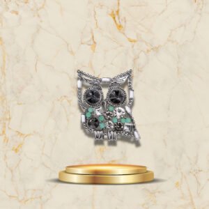 Broche Hibou Big Eyes - Accessoire stylistique captivant