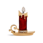 broche de Noël bougie de Noël