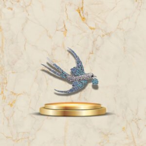 Broche hirondelle des vents strass étincelants