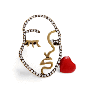 Broche Cœur Kiss Love