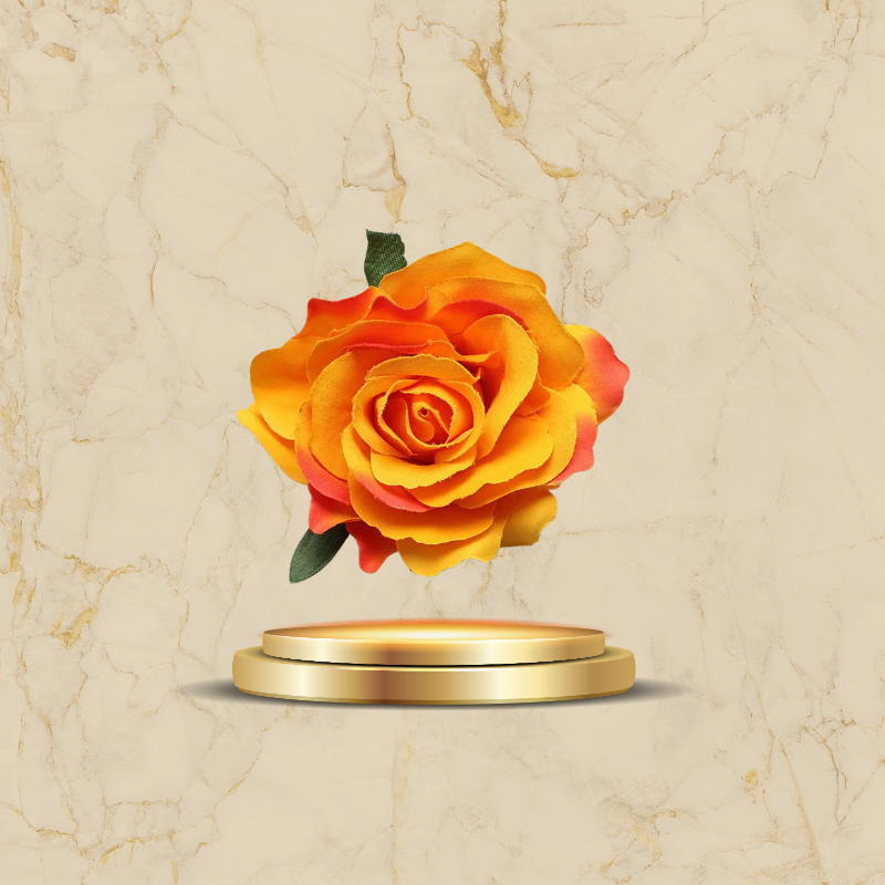 Bijou broche fleur rouge romantique