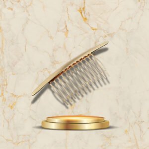 Broche Cheveux Peigne dorée et argentée, accessoire élégant pour coiffure