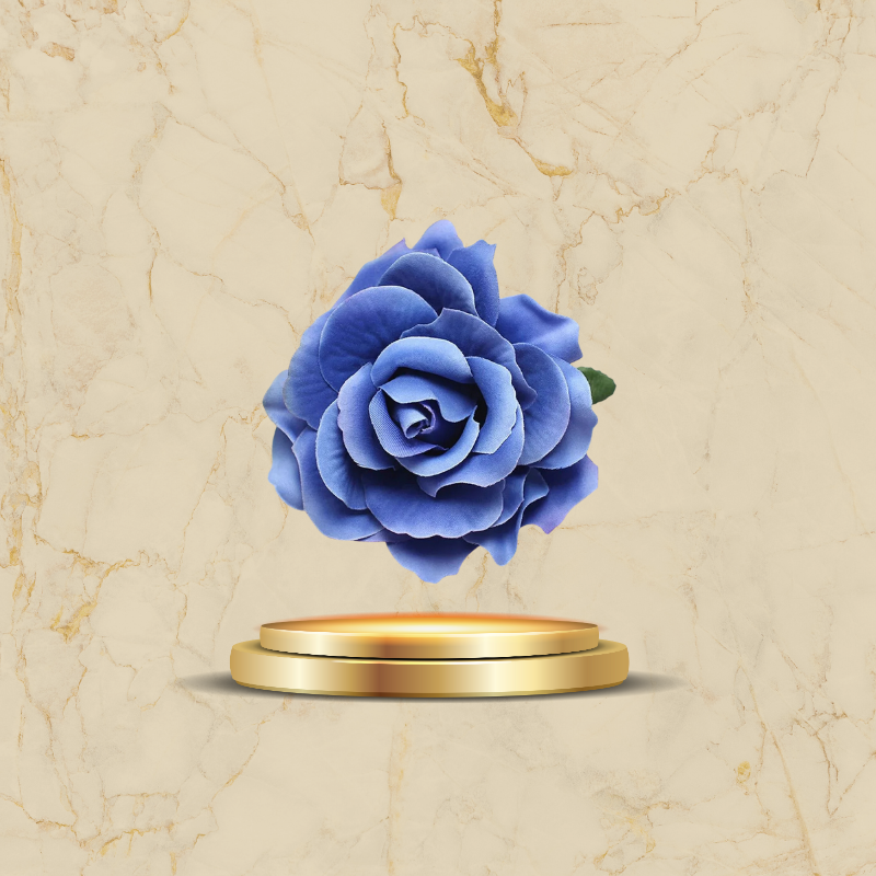 Broche décorative rose rouge glamour