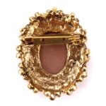 accessoire de mode broche camée étoilé