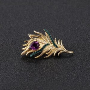 accessoire de mode broche plume luxe