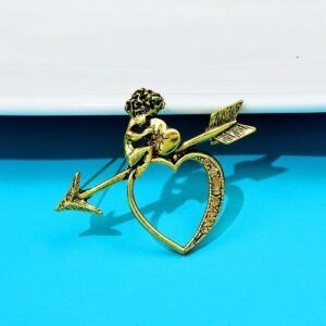 accessoire mode broche cœur