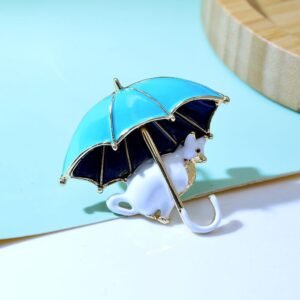 accessoire mode broche chat parapluie