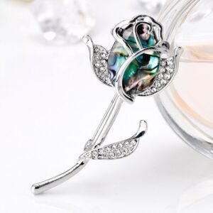 accessoire mode broche fleur rose