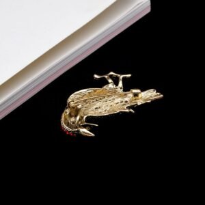 accessoire mode broche oiseau ardent