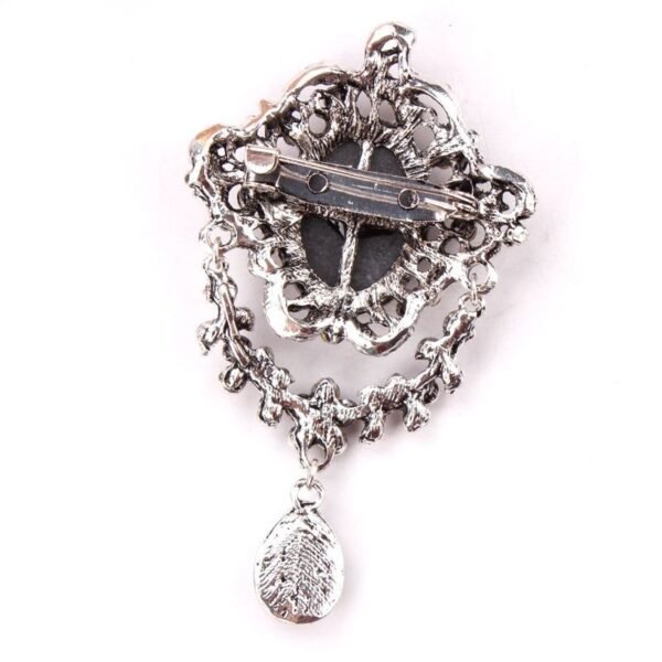accessoire vintage broche camée perlée