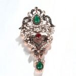 bijou ancien broche colors