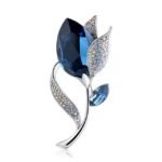 bijou broche fleur en crystal