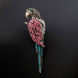 bijou broche perroquet avec pomme