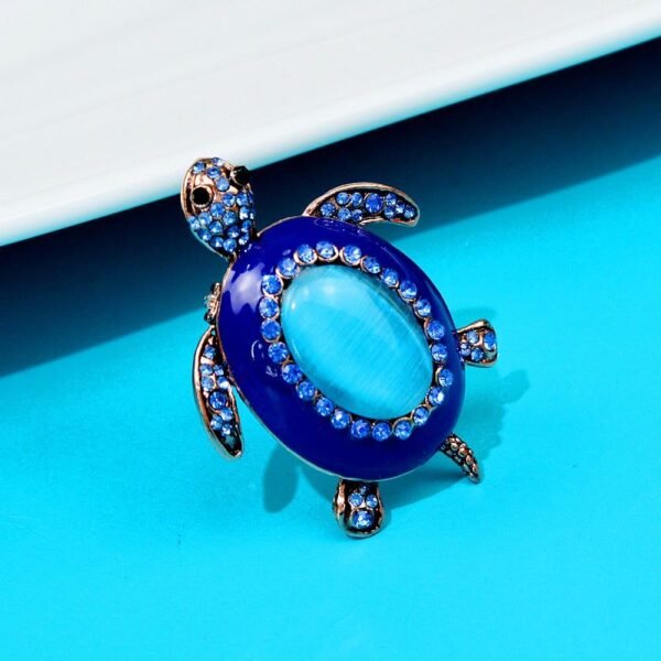 bijou broche tortue O marin