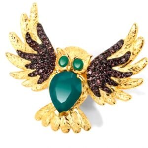 bijou en forme de hibou élégant
