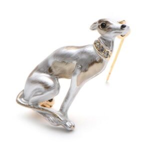 bijou en métal chien lévrier