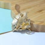 bijou fantaisie broche chat parapluie