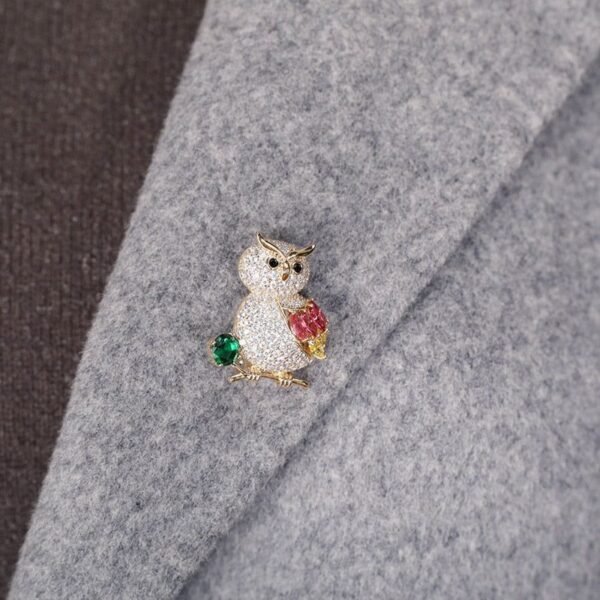 bijou original hibou blanc