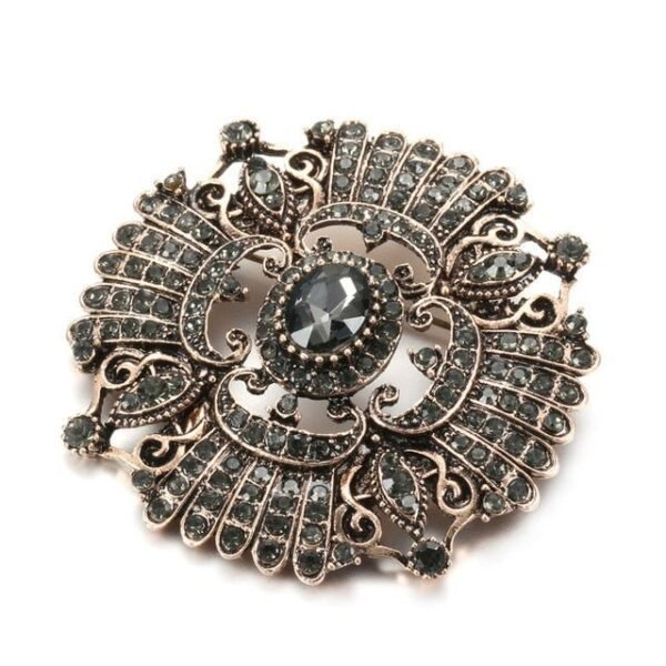 broche ancienne cercle doré