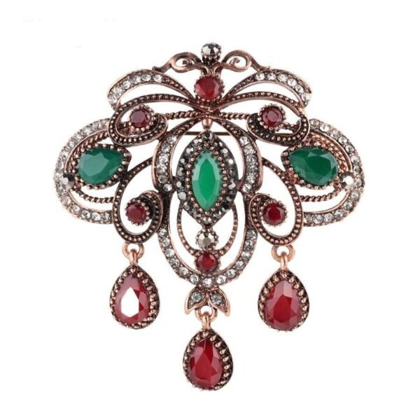 broche ancienne pluie de strass