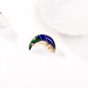 broche astrale demi-lune originale