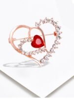 broche cœur en strass Shining Desire