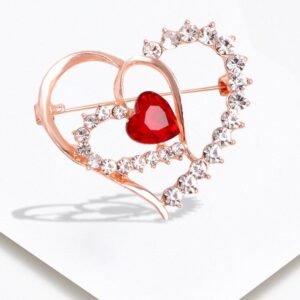 broche cœur en strass Shining Desire