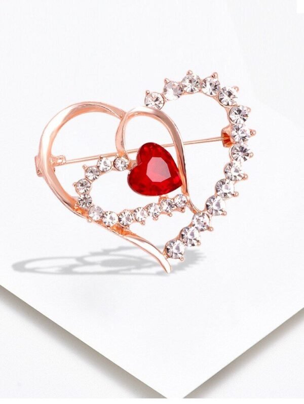 broche cœur en strass Shining Desire