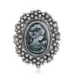 Broche Camée Grandeur Argent