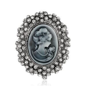 Broche Camée Grandeur Argent