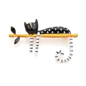 Broche Chat Chat Noir Suspendu