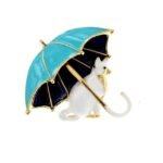 Broche Chat Parapluie