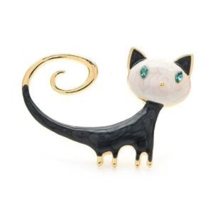 Broche Chat Yeux Verts