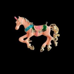 Broche Cheval En Émail