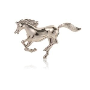 Broche Cheval Galop Doré