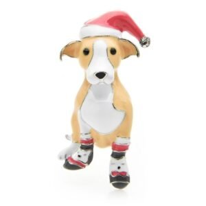 Broche Chien Noël Canin