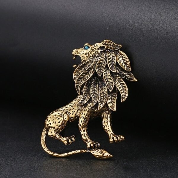 broche créative lion majestueux