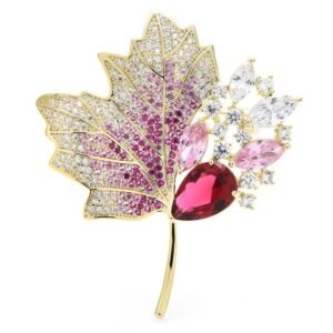 Broche de Luxe Ginko Scintillant