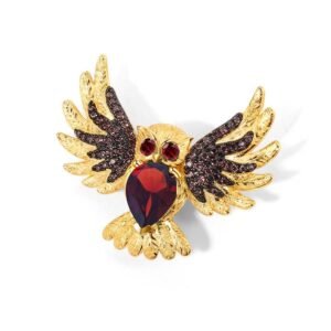 Broche de Luxe Hibou Charmeur