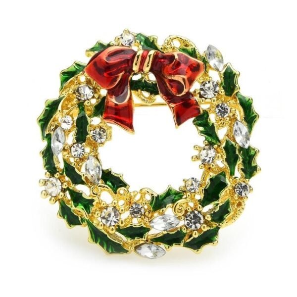 Broche de Noël Couronne de Noël