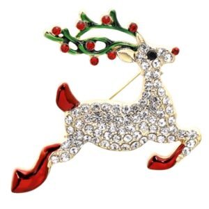 Broche de Noël Renne Joyeux