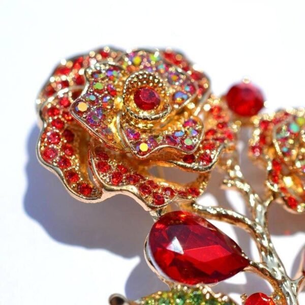 broche décorative fleur rose