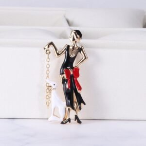 broche élégante chien pour femme