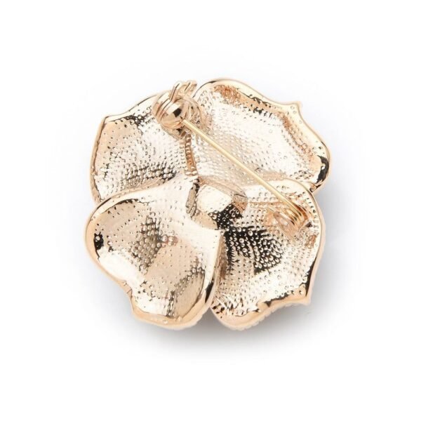 broche élégante fleur noire